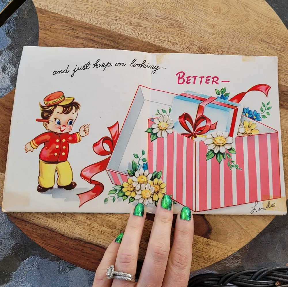 Vintage Get Well Soon greeting card